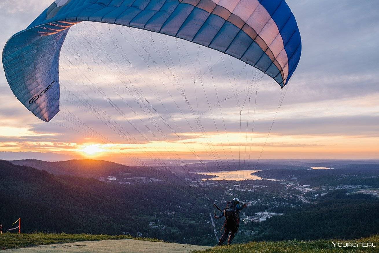 Мотопараплан в горах