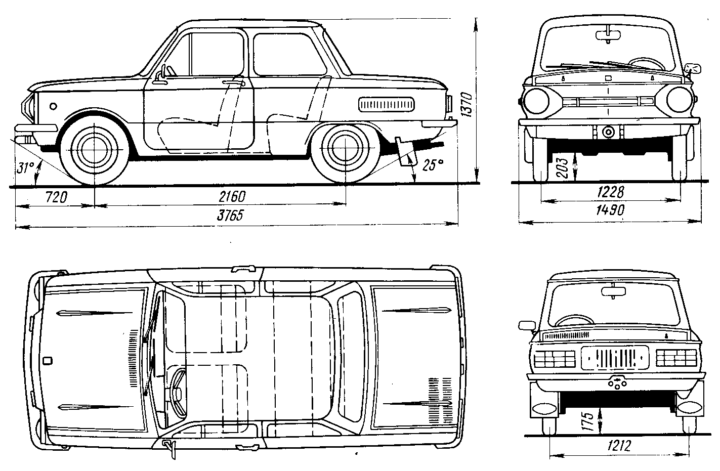 Кузов чертеж