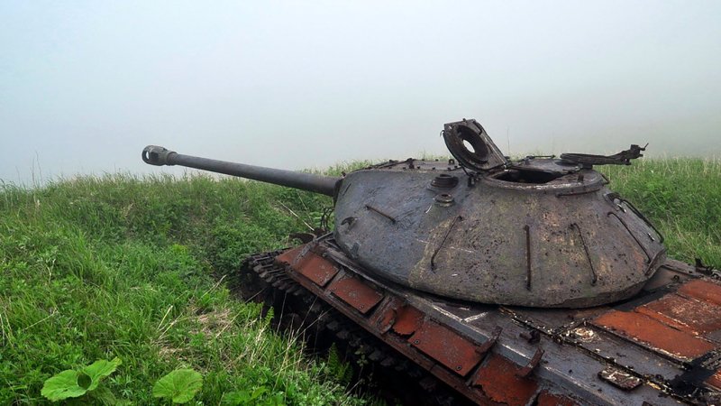ИС-3 на острове Шикотан