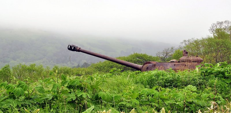 ИС-3 на острове Шикотан