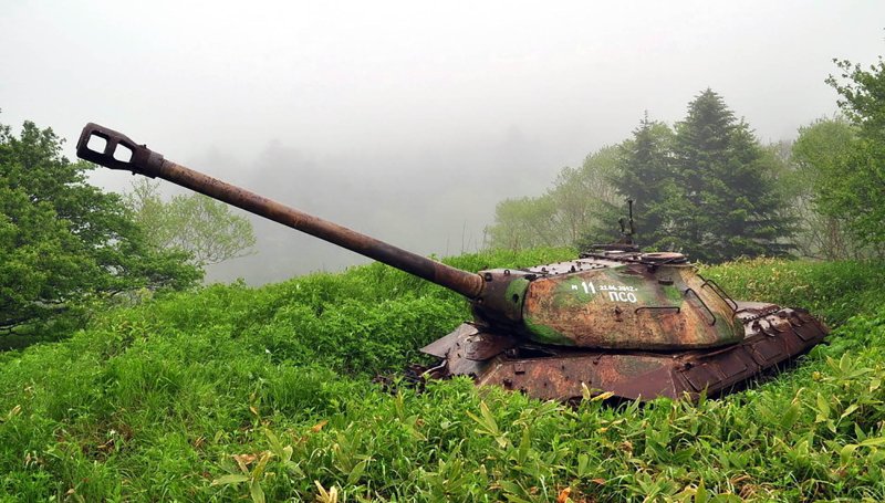Танк ИС-3 на острове Шикотан