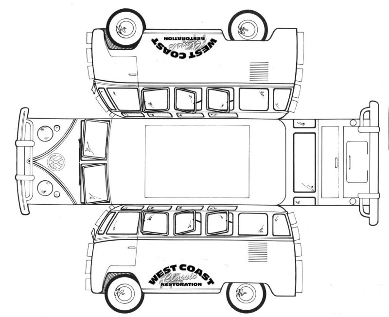 Volkswagen t2 чертеж