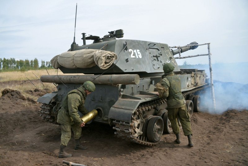 Акация САУ 2с3м в Чечне