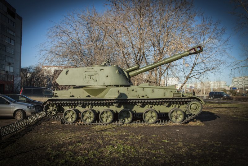 Акация САУ 2с3м в Чечне