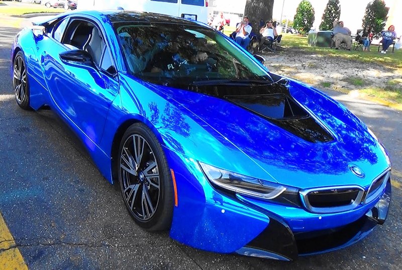 BMW i8 синий матовые