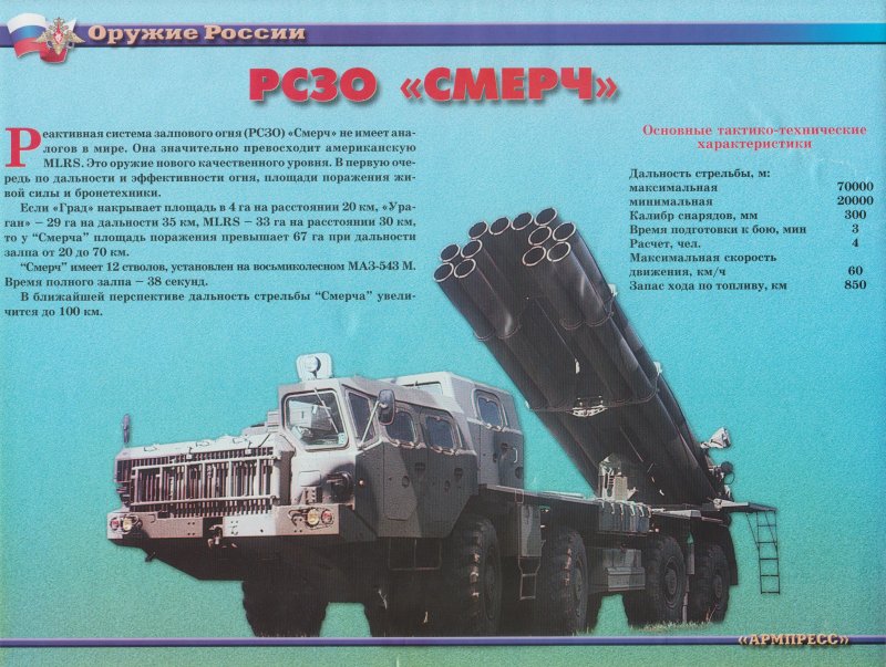 Смерч РСЗО дальность стрельбы