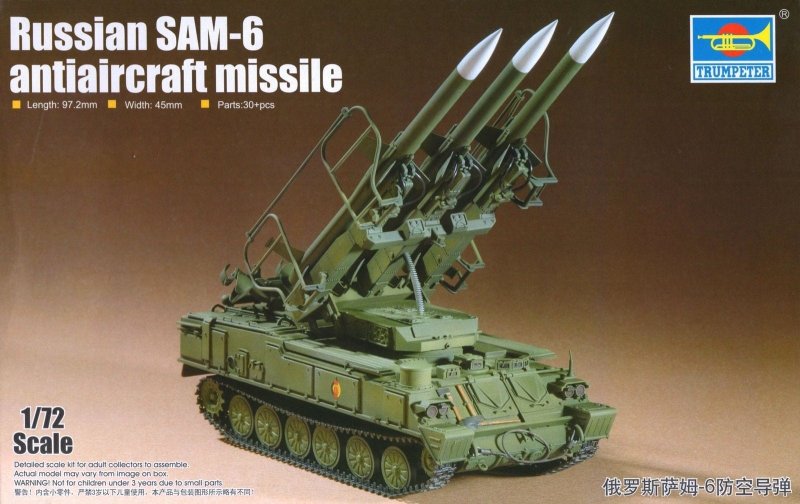 Trumpeter 1/72 САУ Russian Sam-6 antiaircraft Missile
