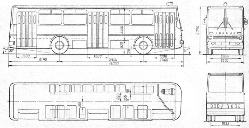 Икарус 250-59 габариты