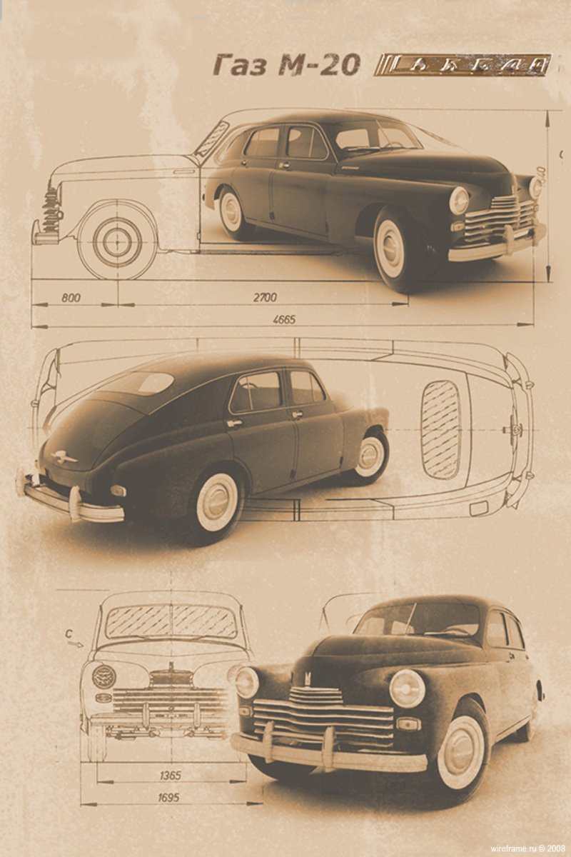Порше 356 чертежи