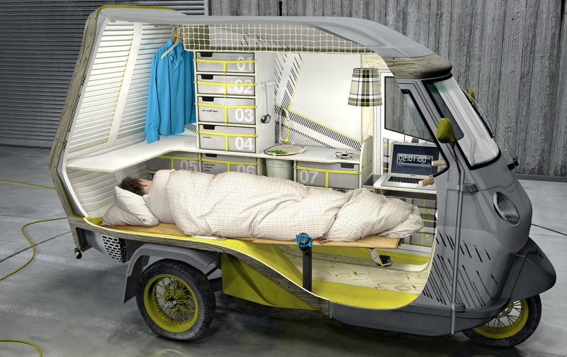 Piaggio Ape 50 кемпер