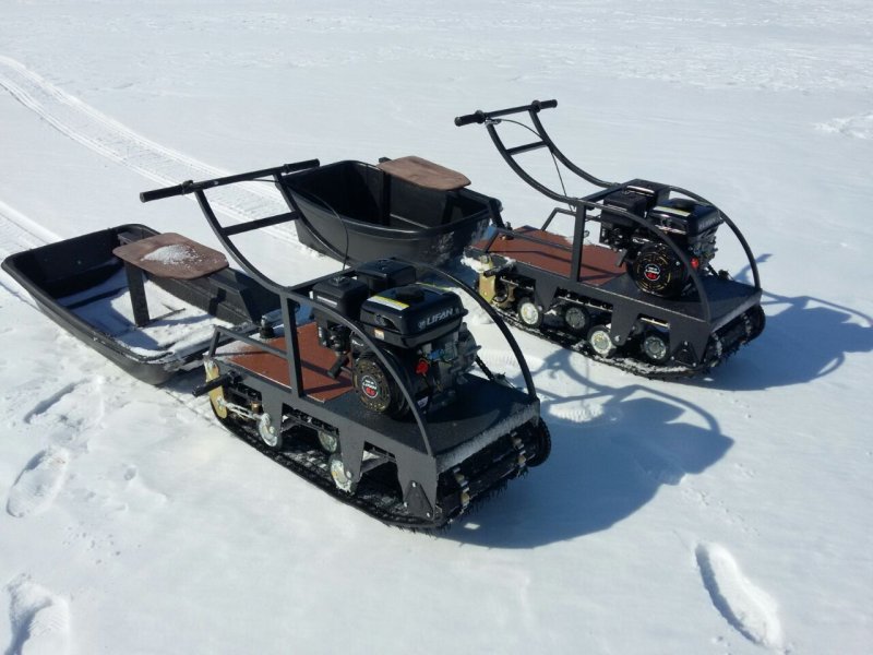 Мотобуксировщик на 380 гусенице