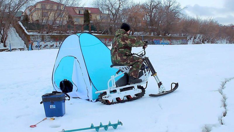 Электро снегоход для рыбалки