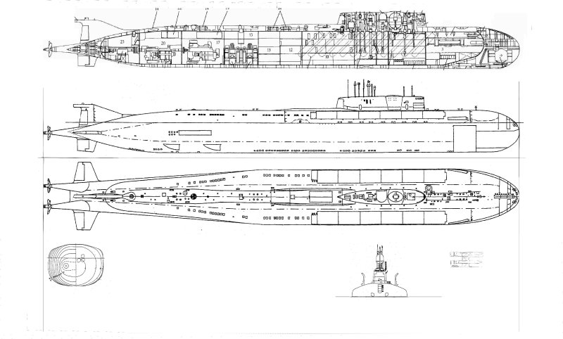 Чертёж самолёта ту-204-300