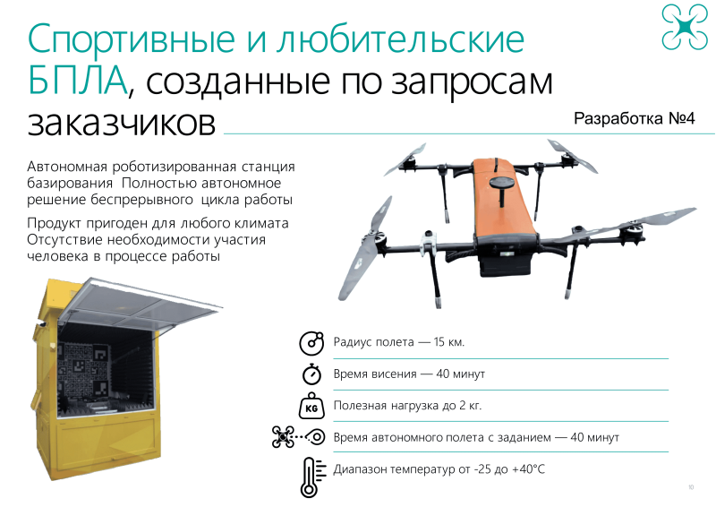 Летательный аппарат дрон квадрокоптер