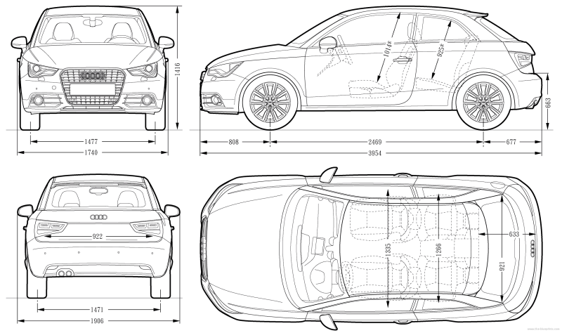 Audi a1 габариты