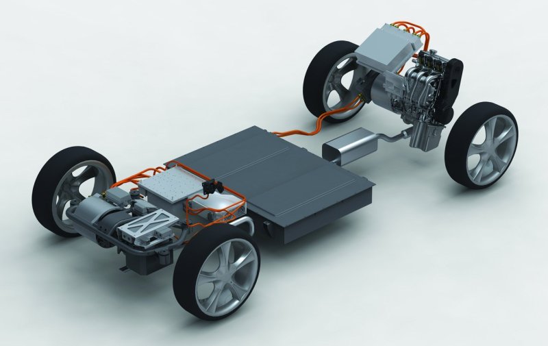 Схема гибридного автомобиля Electric vehicle