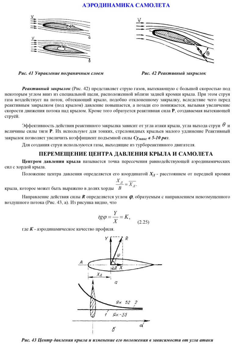 Обтекание крыла самолета воздухом