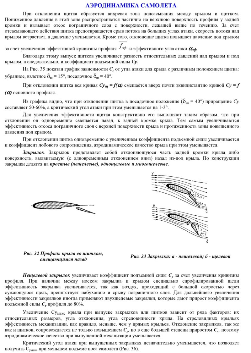 Схема аэродинамических сил действующих на самолет