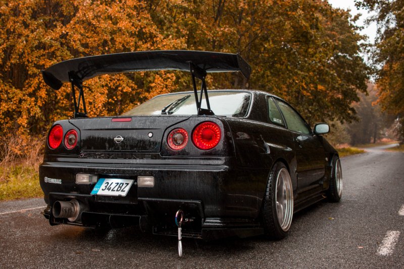 Skyline r34 GTR черный
