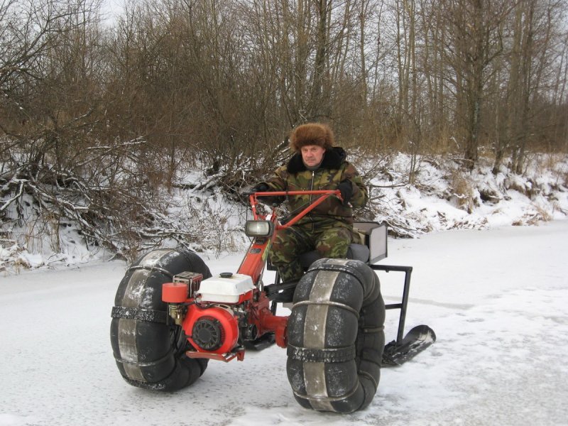 Снегоход на камерах