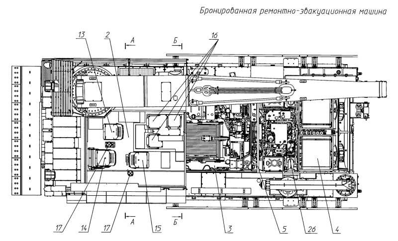 Бронированной ремонтно-эвакуационной машины т-16