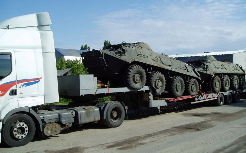 БТР-80 на трал