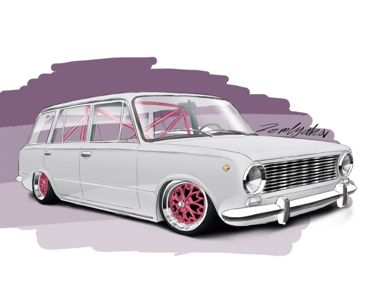 ВАЗ 2102 White vector