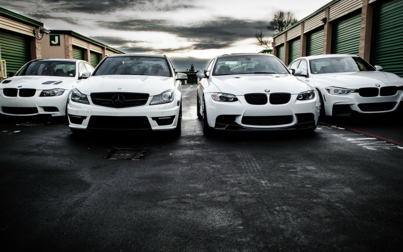 BMW m3 и Mercedes