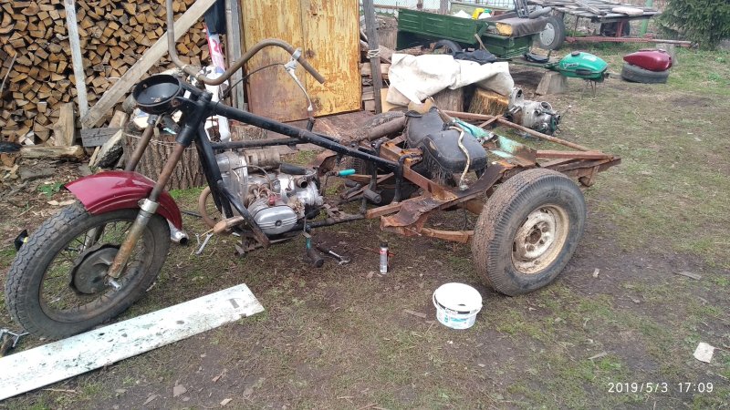 Трайк с двигателем ВАЗ 2106