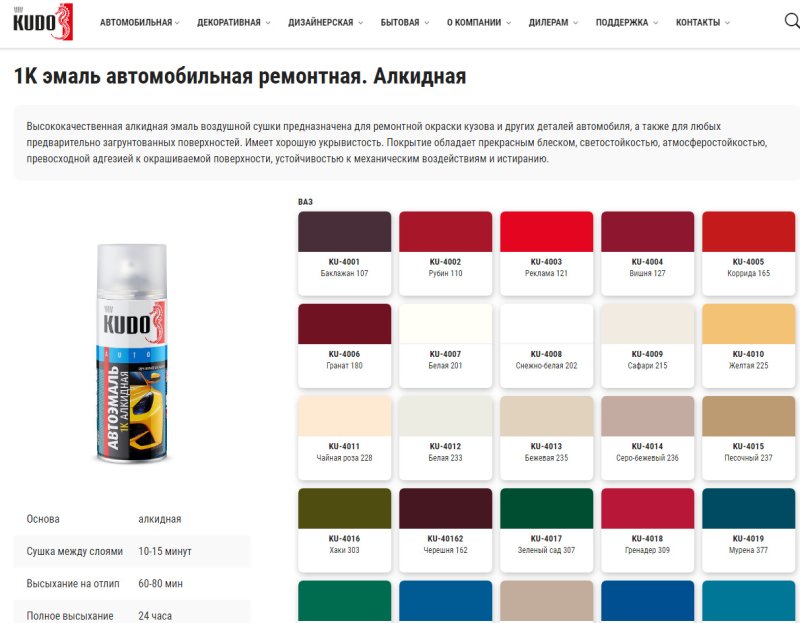 Краска КУДО ral7016