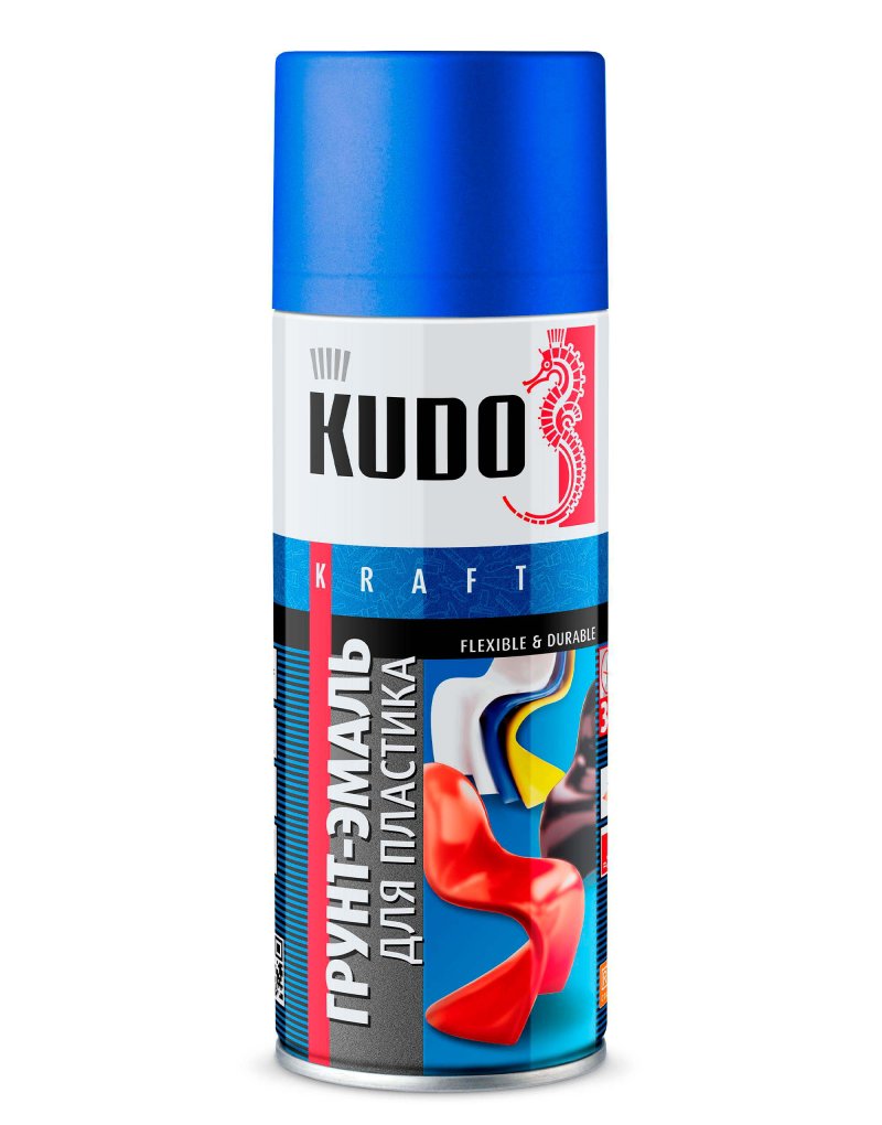 Грунтовка Kudo ku-6001 520мл для пластика серая аэрозольная,