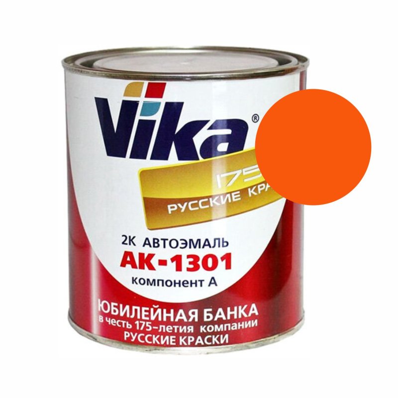 Автоэмаль акриловая Vika АК-1301, белая, 0.85кг