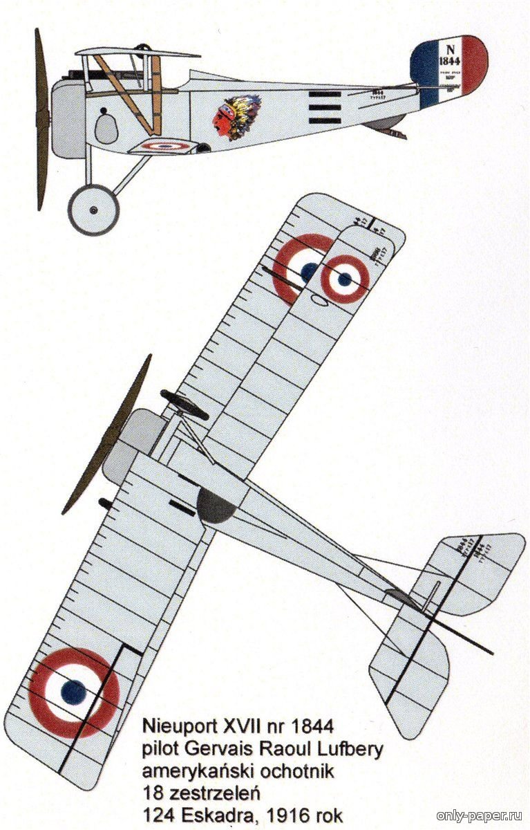 Nieuport IV из бумаги