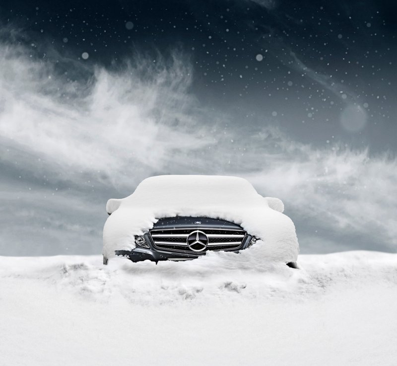 Мерседес w213 снег