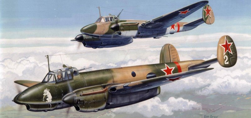 Советский пикирующий бомбардировщик пе-2