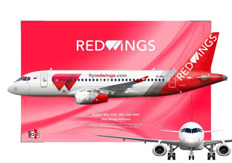 SSJ-100 самолет Red Wings