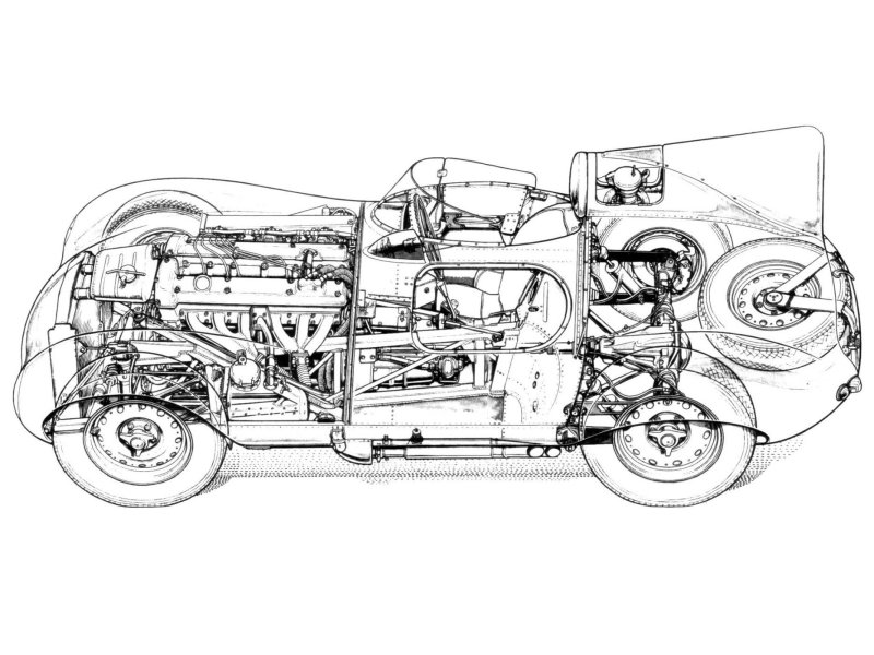 Jaguar d Type Blueprint
