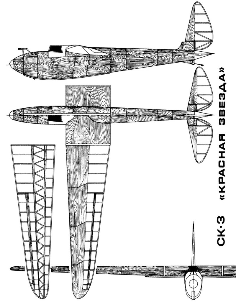 Планёр красная звезда королёв СК 3