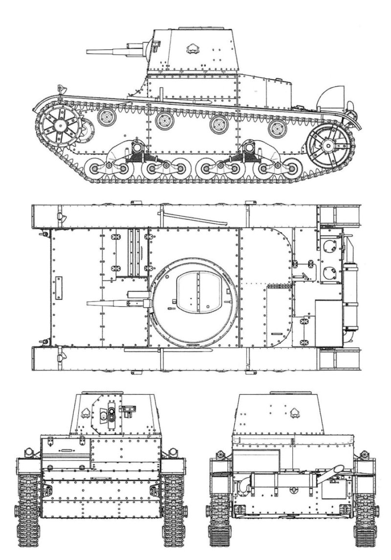 Чертеж танка Vickers MK. E Type b