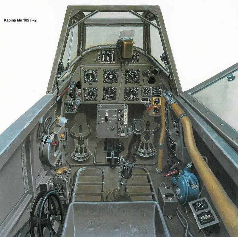 Bf 109 f2 кабина