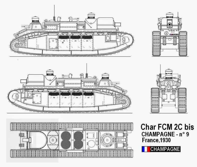 Сверхтяжелый французский танк Char 2c
