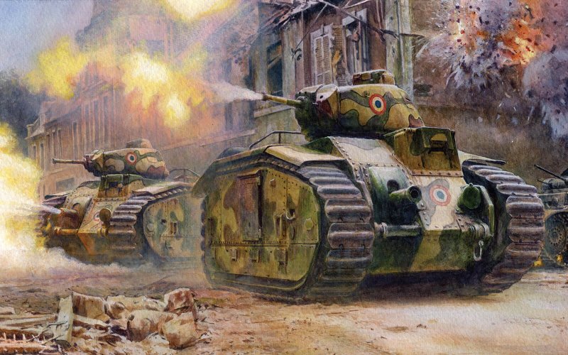 Французские танки 2 мировой Char 1 модель