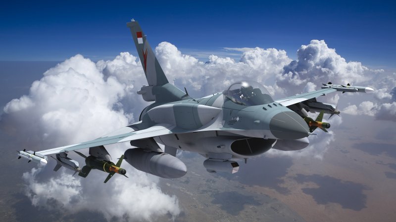 F16 истребитель