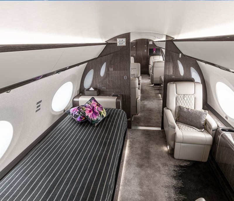 Самолет Gulfstream g650 салон
