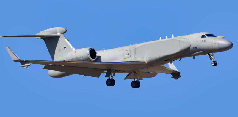 Gulfstream g550 CAEW силуэт