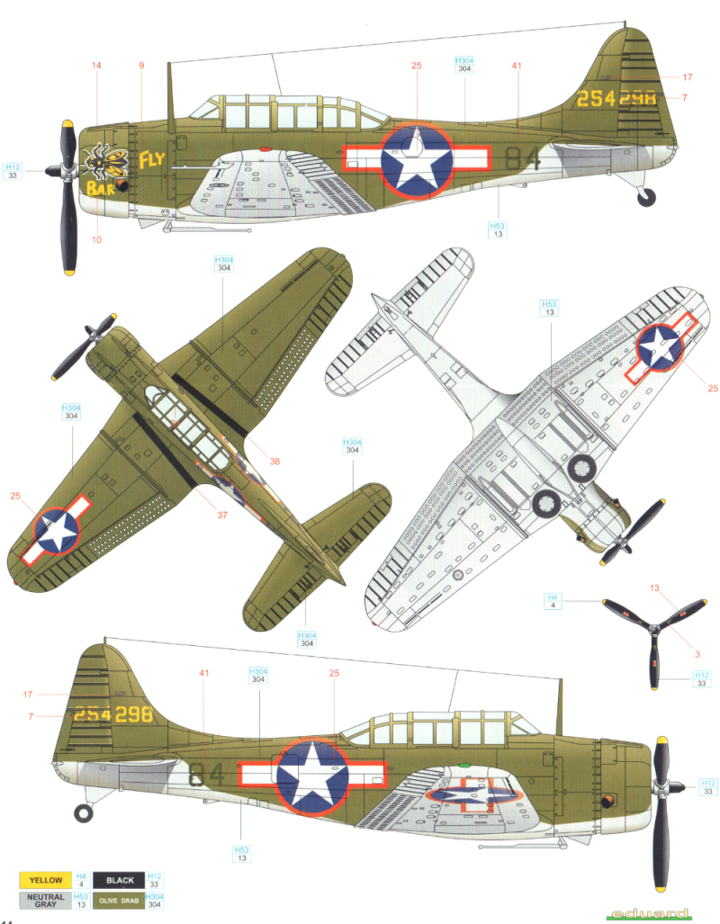 Douglas SBD Dauntless модель 1 16 Guillows деревянная