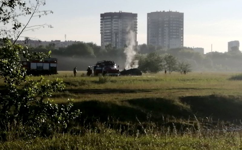Место крушения ил 76 в Рязани