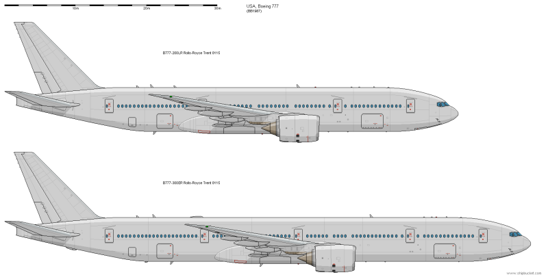 Boeing 777-200er чертеж