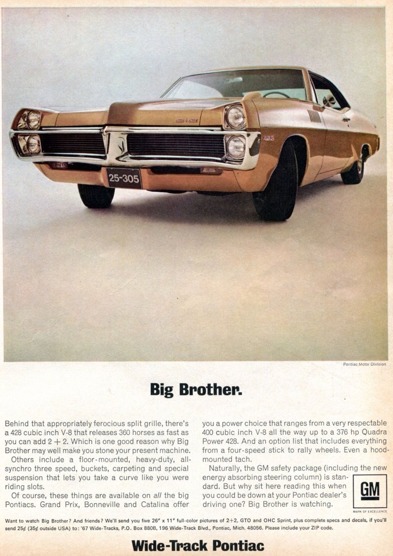Pontiac advertising 1967