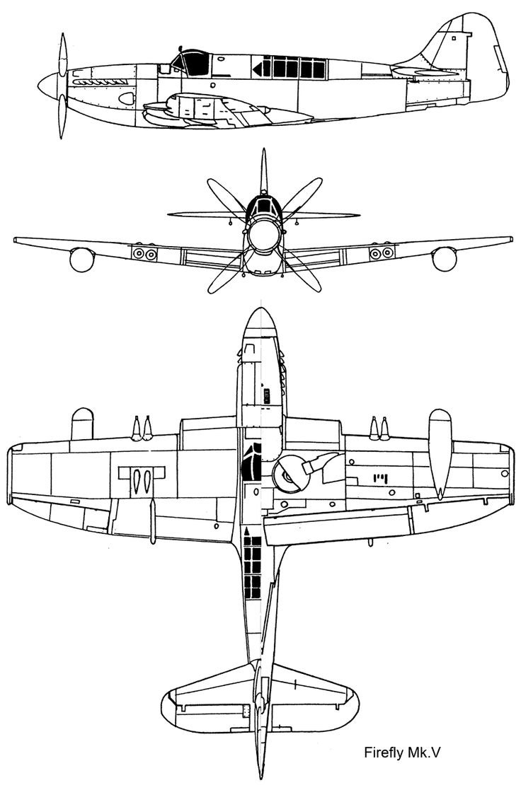 Fairey Firefly MK.1 чертежи